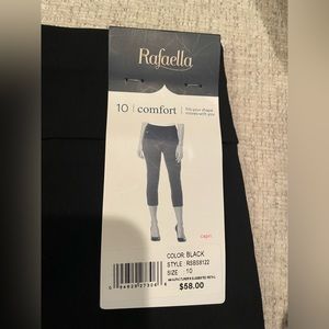 NWT Rafaella Black Dress Capris size 10